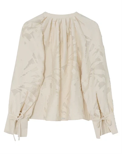 Day Birger et Mikkelsen - Penka Raw Jacquard Bluse - Jet Stream